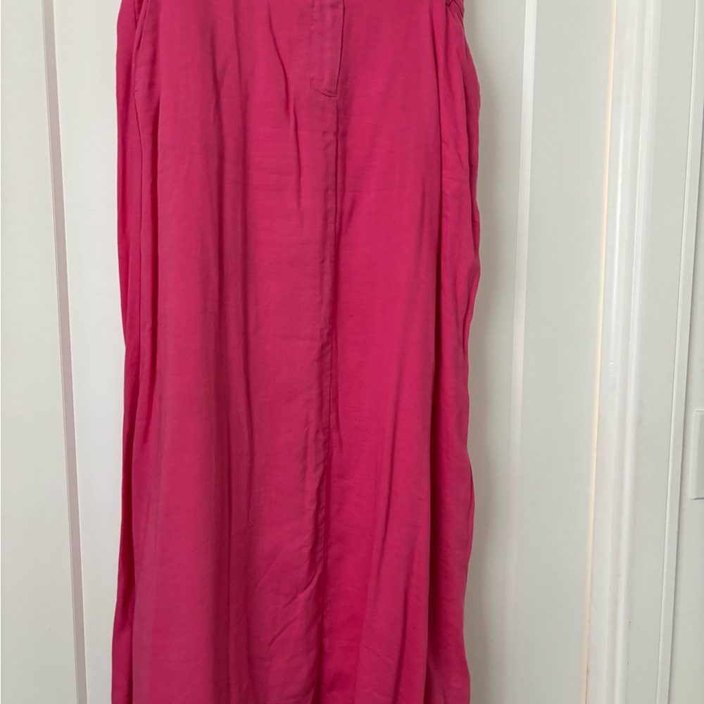 Mango Hot Pink Maxi Skirt with Matching Waist Belt - Picture 2 of 5
